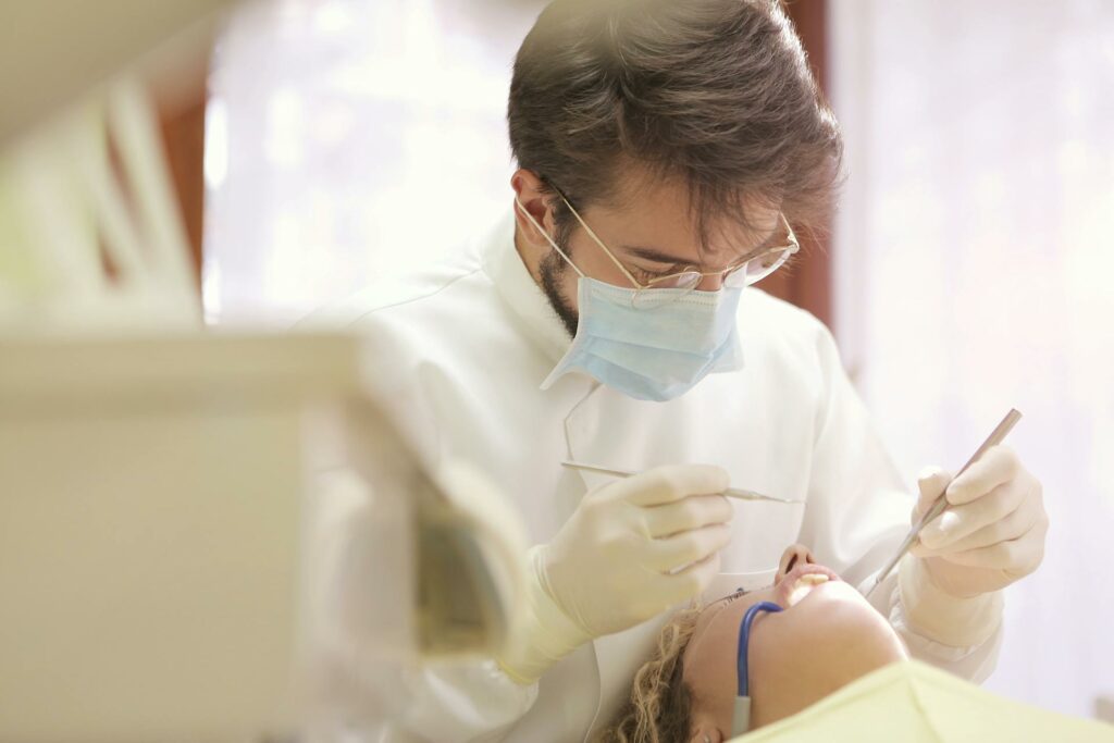 One of the best dentist in Reno working on a patient